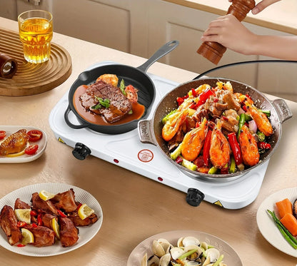 2000W Electric hot plate,Countertop Double Cast Iron Burner