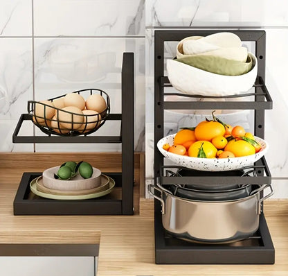 Pan Organizer Rack for Kitchen Cabinet and Counter
