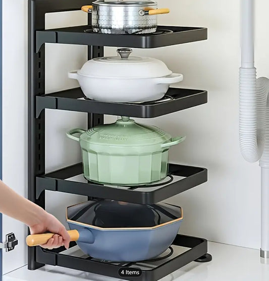 Pan Organizer Rack for Kitchen Cabinet and Counter
